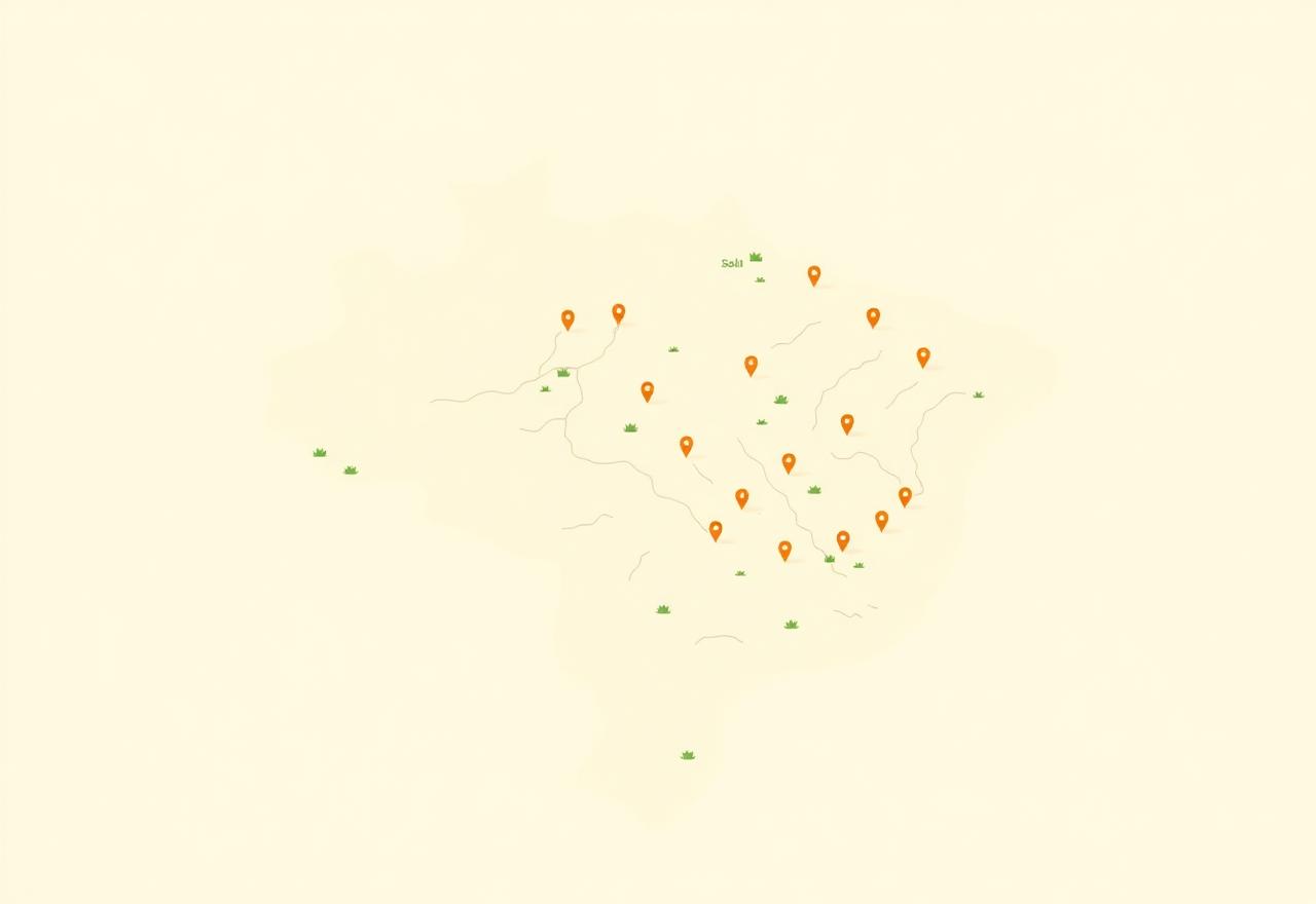 Prévia do mapa de projetos de agricultura familiar na Bahia